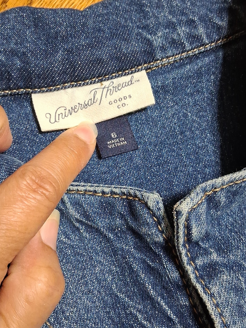 UNIVERSAL THREAD Jean Jumpsuit Womens 6 BLUE Chic Hip Preowned - Picture 6 of 9